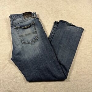 Lucky Brand 181 Relaxed Straight Mens Blue Denim Jeans Size 38x32